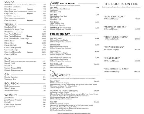 drai's beach club menu.